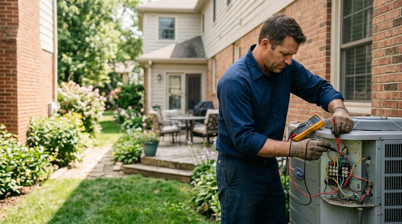 HVAC technician working near Harris, MN